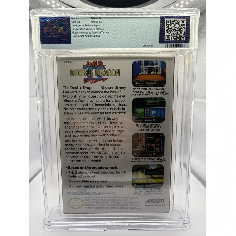 Double Dragon II The Revenge NES 1990 PSA 9.0 CIB Complete In Box Acclaim